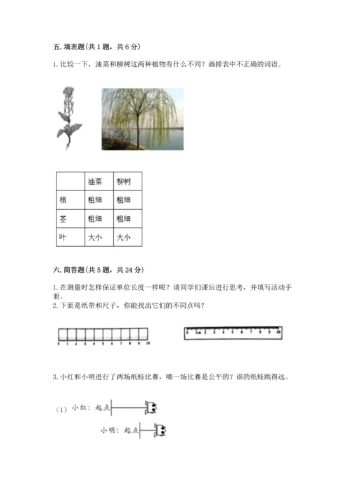 教科版小学一年级上册科学期末测试卷含答案【培优b卷】.docx