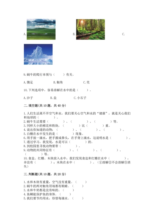教科版一年级下册科学期末测试卷及参考答案（典型题）.docx