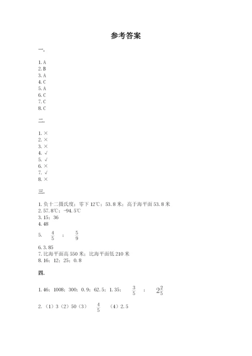 小升初数学综合模拟试卷（重点）.docx