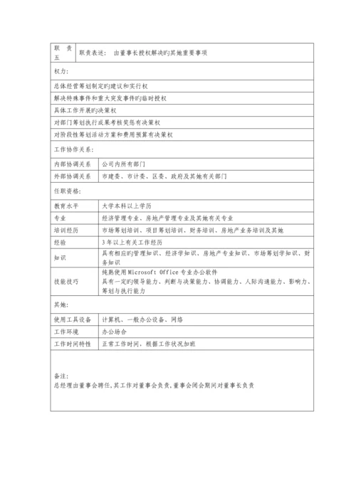 房地产公司岗位专项说明书.docx