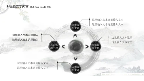 水墨中国风李白ppt动态模板