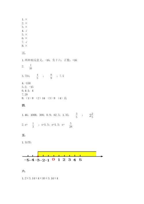 山东省济南市外国语学校小升初数学试卷及一套参考答案.docx