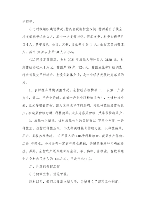 2021年驻村扶贫工作网
