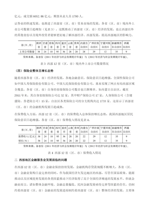 西部地区金融服务业发展现状、问题与战略措施.docx