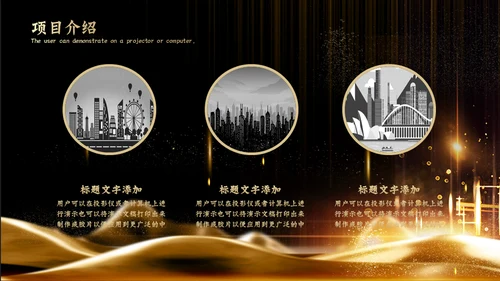 金色奢华商业融资计划书通用PPT模板