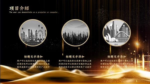 金色奢华商业融资计划书通用PPT模板