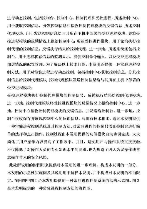 一种常驻进程控制系统及其控制方法