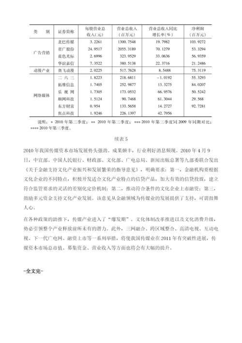 中国传媒产业投融资发展报告.docx
