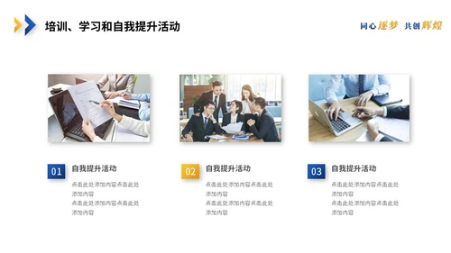 简约蓝黄商务转正述职报告工作汇报工作总结自我介绍ppt模板