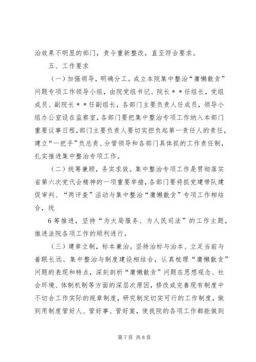 市妇女联合会开展集中整治“庸懒散贪”问题专项工作学习计划 (4).docx