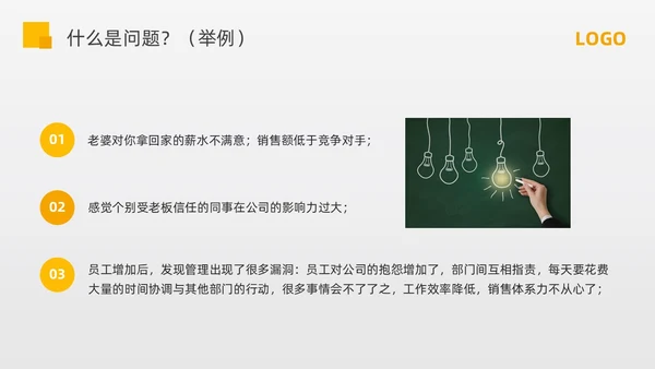 黄色简约问题分析与解决PPT模板宣传PPT动态PPT