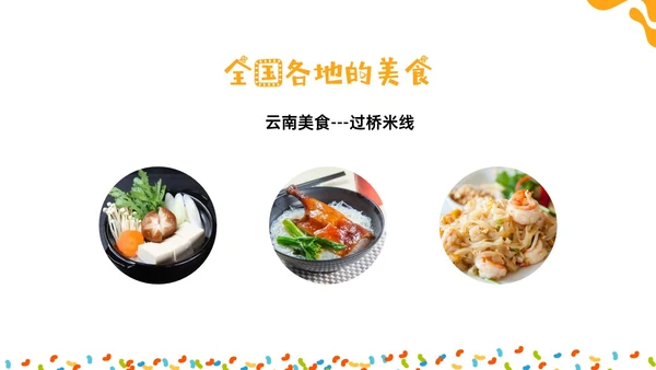 橙色绿色商务简约形状幼儿园美食认识美食幼儿园小朋友
