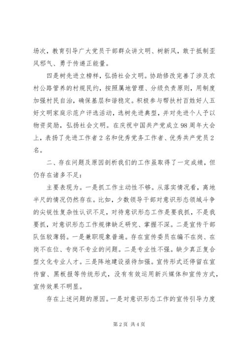 党支部关于落实意识形态工作责任制情况的报告.docx