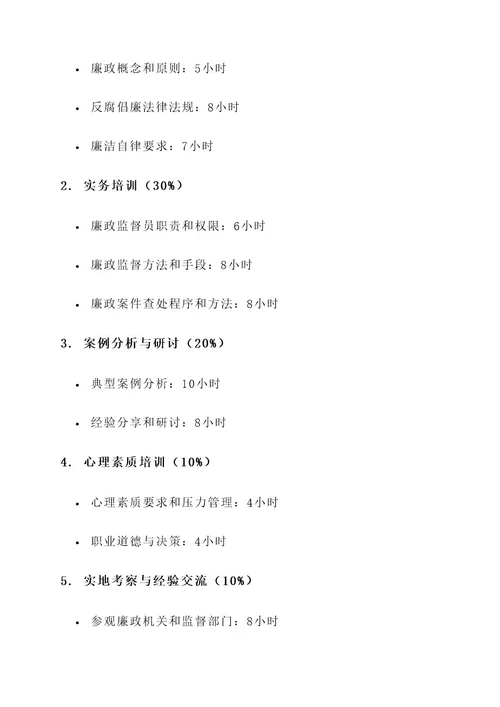 廉政监督员培训工作方案