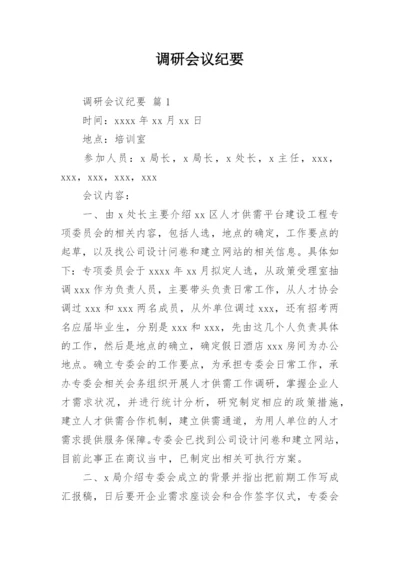 调研会议纪要.docx