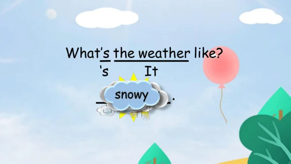 Unit3 Weather PartB Let’s learn & Let’s play 课件（共5