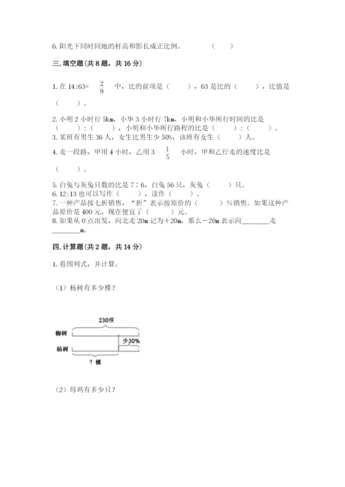 义县六年级下册数学期末测试卷含答案.docx