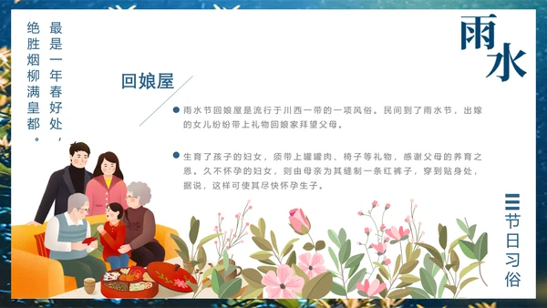 二十四节气PPT模板雨水
