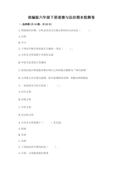 部编版六年级下册道德与法治期末检测卷精品（预热题）.docx