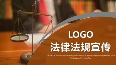 简约公正公平法律法规宣传讲座动态PPT模板