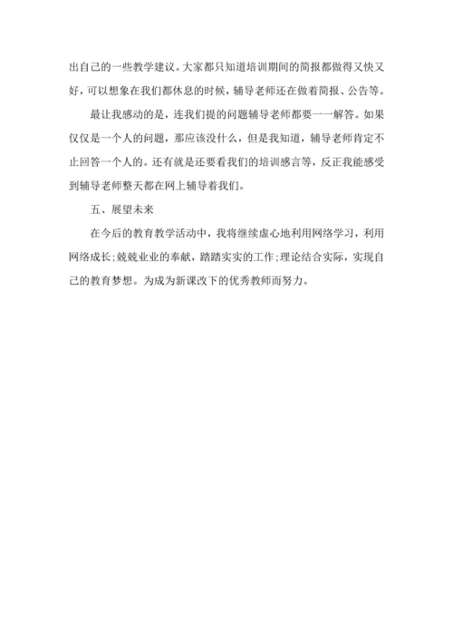 初中历史教师网络研修总结.docx