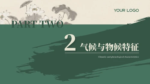 绿色夏至节气介绍通用PPT模板