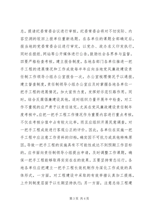 抓好党风廉政建设一把手工程之我见.docx