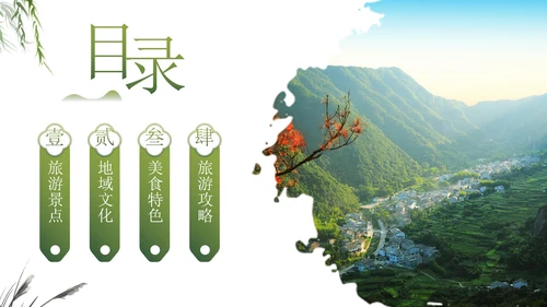 实景中国广西城市旅游科普攻略PPT模板