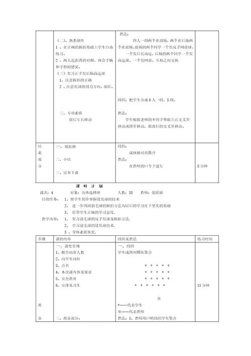 体育课件羽毛球教案