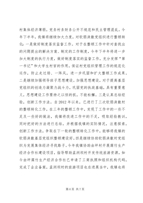 乡镇组织办上半年工作总结及下半年工作计划.docx