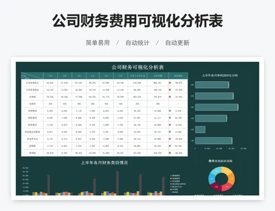 公司财务费用可视化分析表