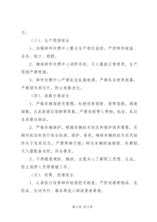 县邮政局关于全面开展安全生产检查的情况报告.docx