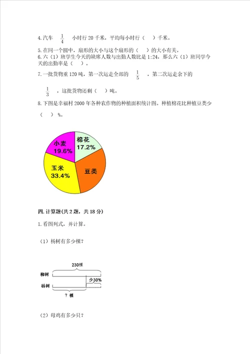 2022六年级上册数学期末测试卷综合卷