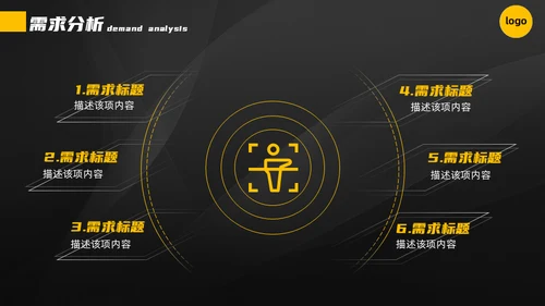 黄黑配色高端商业计划书通用PPT模板