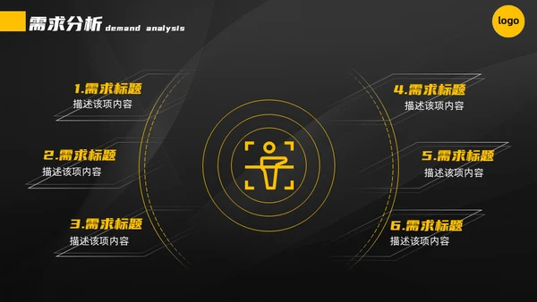 黄黑配色高端商业计划书通用PPT模板