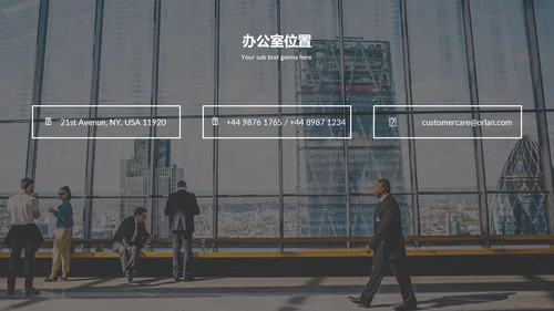 欧美黄色商业计划书公司简介动态PPT模板