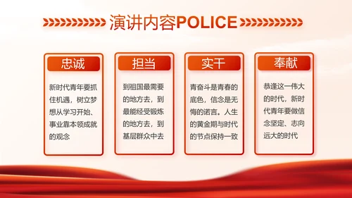 红色大气公安警察禁毒宣传动态PPT