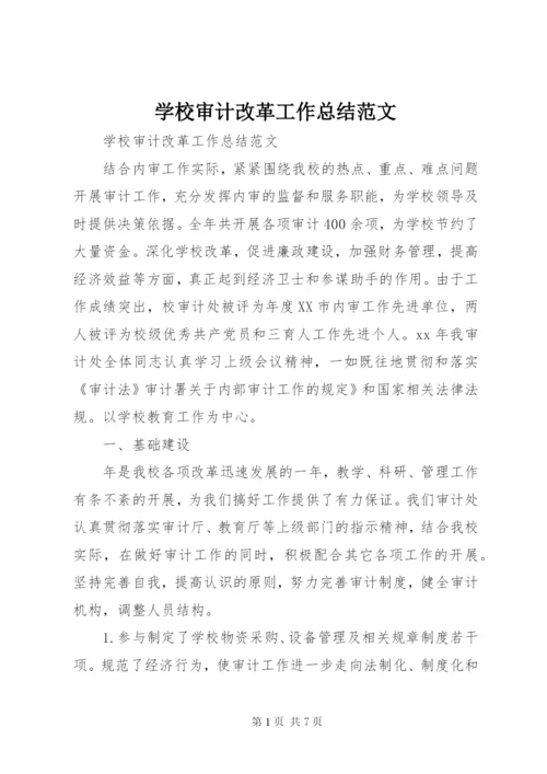 学校审计改革工作总结范文.docx