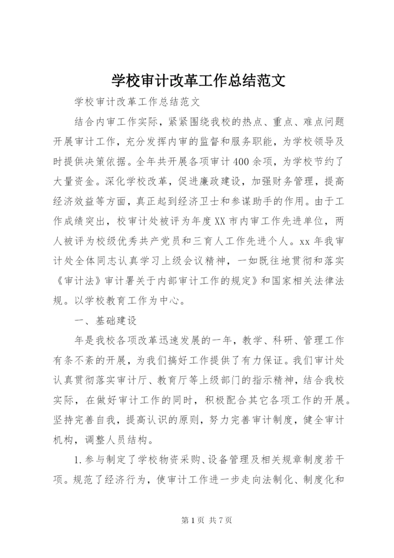 学校审计改革工作总结范文.docx