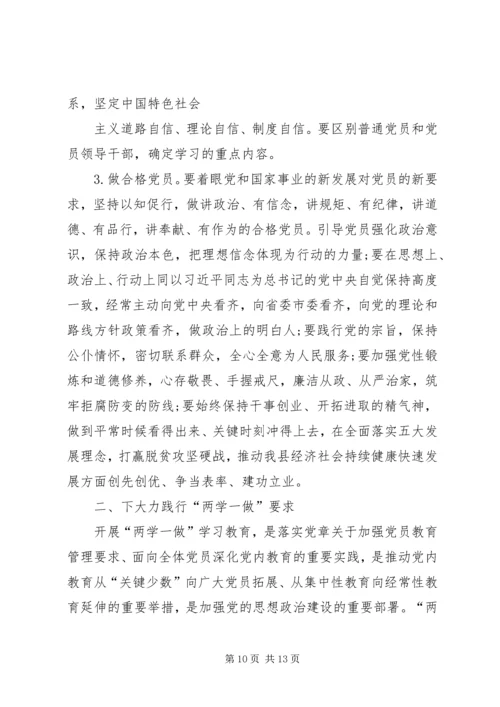 市领导在挂点联系村“两学一做”学习教育专题党课讲稿.docx