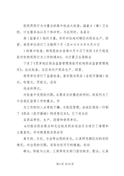 思茅地区药品监督管理局二○○四年工作总结及二○○五年工作计划.docx