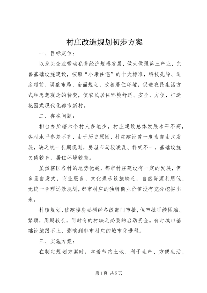 村庄改造规划初步方案 (10).docx