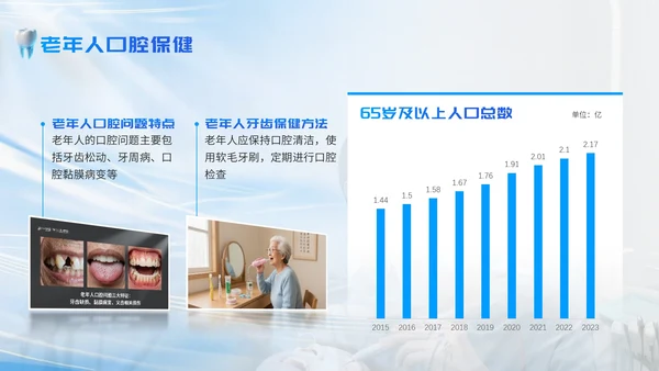 蓝白简约爱牙日口腔宣传模板
