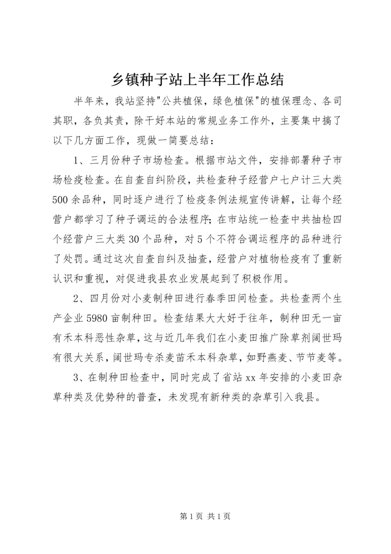 乡镇种子站上半年工作总结.docx