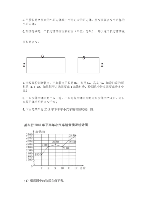 人教版五年级下册数学应用题专项练习及答案【全国通用】.docx