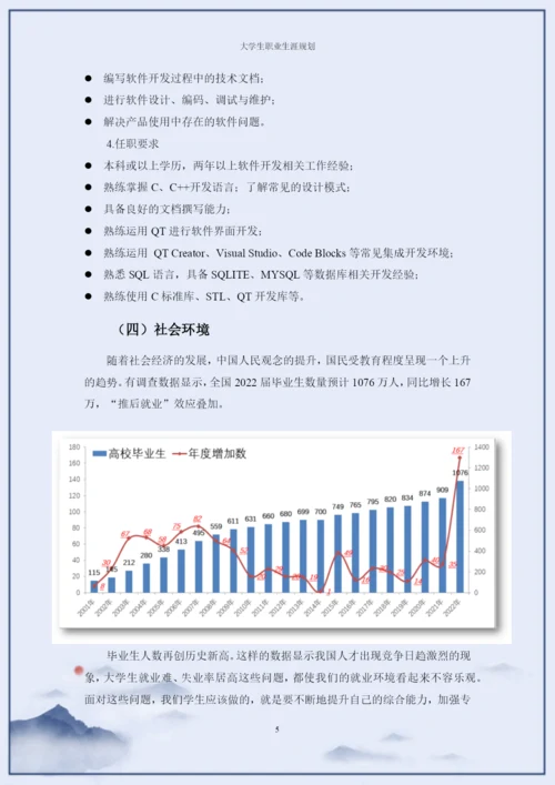 14页7300字软件技术专业职业生涯规划.docx