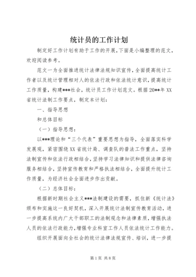 统计员的工作计划.docx