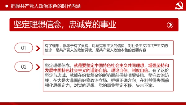 永葆共产党人的政治本色做合格党员PPT模板
