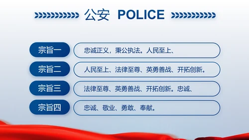 蓝色大气公安人民警察动态PPT