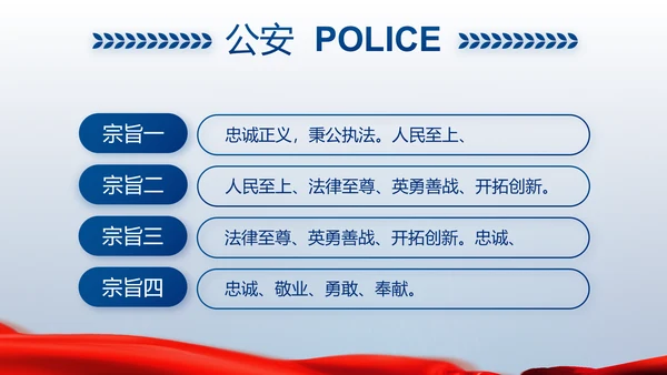 蓝色大气公安人民警察动态PPT